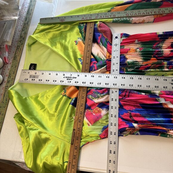 Womens Colorful Maxi Dress Vibrant Abstract Print Like The Moon Large Costume - Picture 4 of 8